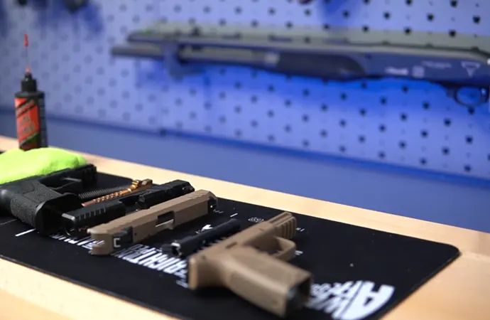 A gun cleaning mat serves several purposes A gun cleaning mat serves several purposes.