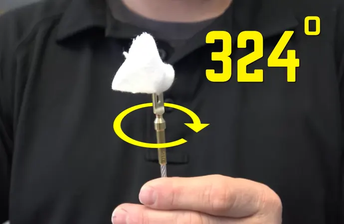 Cleaning patches are similar to the spongy head on the end of your mop, while the cleaning rod is the mop handle Cleaning patches are similar to the spongy head on the end of your mop, while the cleaning rod is the mop handle