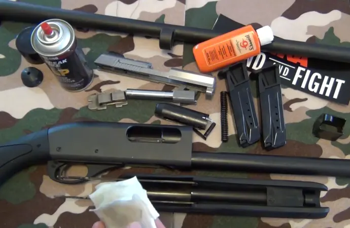 The next step is to disassemble and clean the magazines