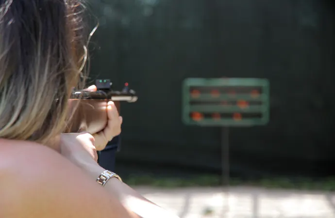 What's the issue of eating or drinking at the range?