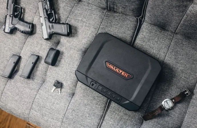 A gun safe can be bolted down to the ground, mounted in a wall or lowered into a concrete block.