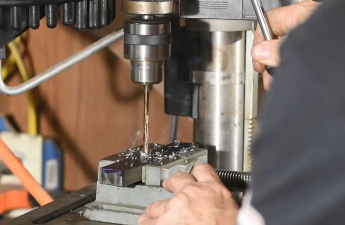 A drill press is a type of power tool that is used for boring holes precisely in materials like wood and metal. A drill press is a type of power tool that is used for boring holes precisely in materials like wood and metal.