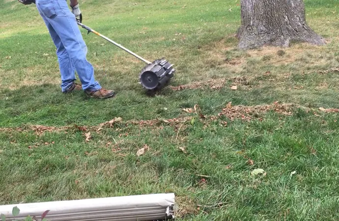 Paddle brooms are acorn picker-uppers that feature stiff plastic brushes spin on a rotating drum.