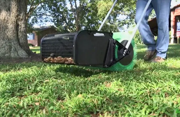 What is the best way to pick up acorns?