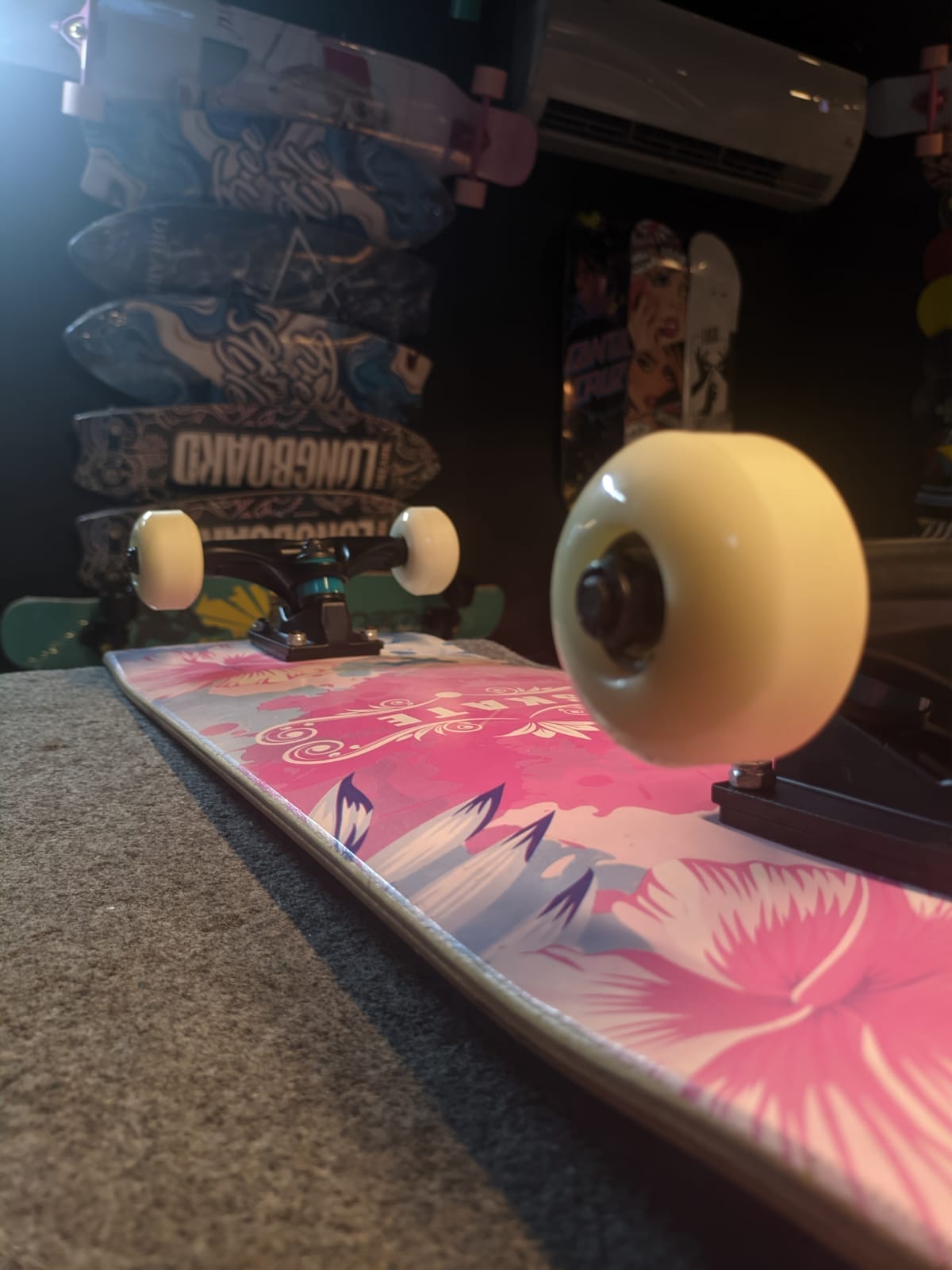 Ripstik Vs. Skateboard: The Battle of the Boards Decoded! and the wheels are connected through metal trucks.